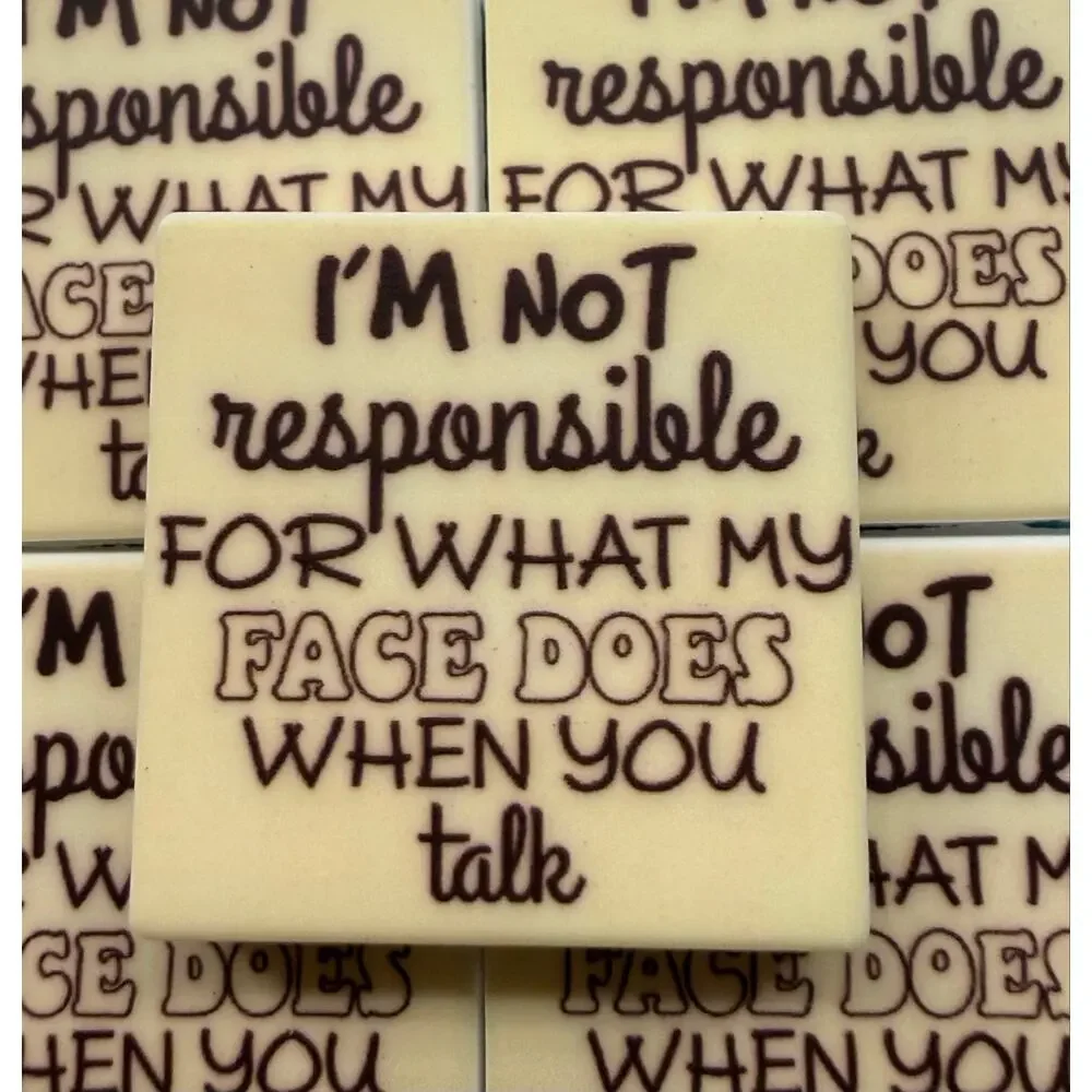 Set of 5 Snarky “Not Responsible for My Face” Silicone Focals Pens Crafts funny